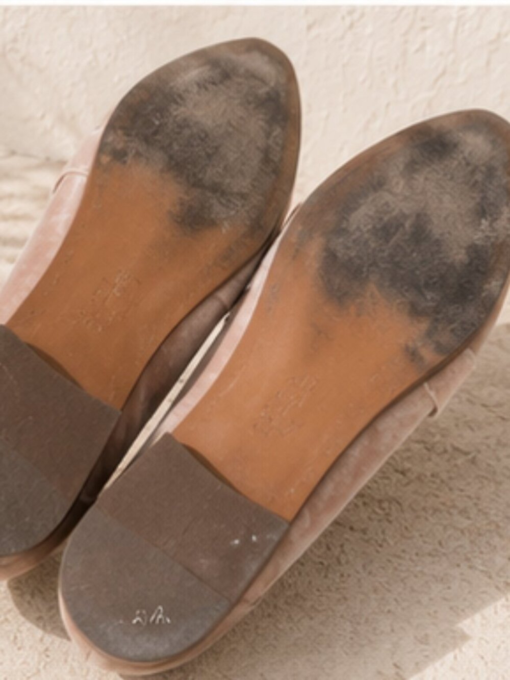 Sole Society Velvet Pointed Toe Loafers Blush Beige Flats Size 9.5 - Picture 7 of 8